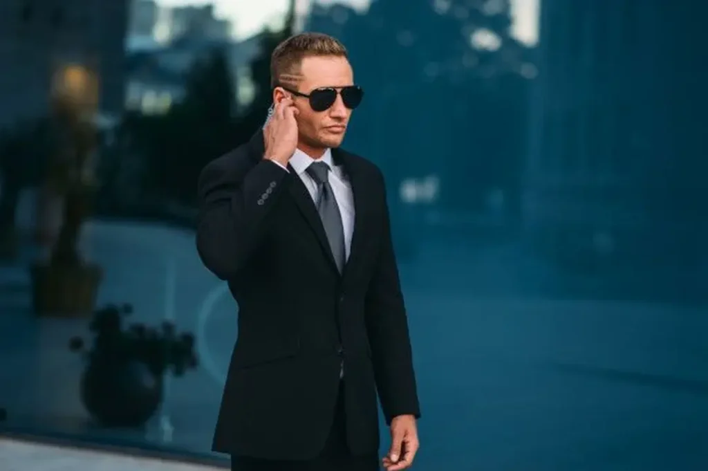 ARMSTEL VIP bodyguard on duty providing discreet personal protection